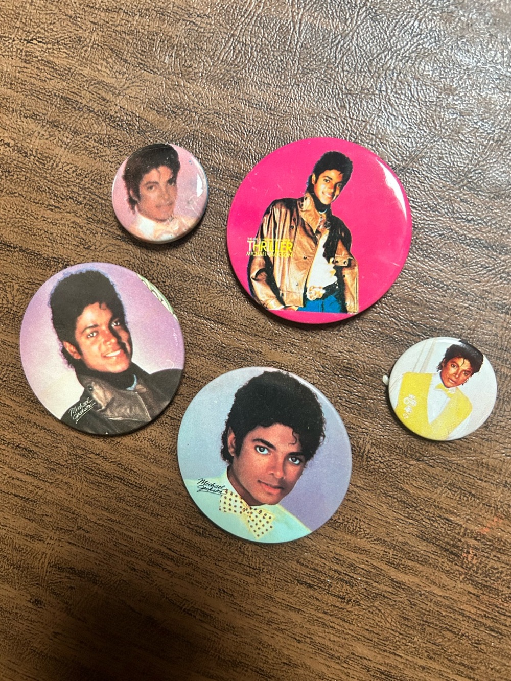 Vintage Michael Jackson Button Pin Set